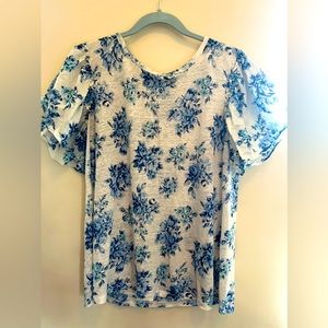 Loft Blouse size M with flutter sleeves